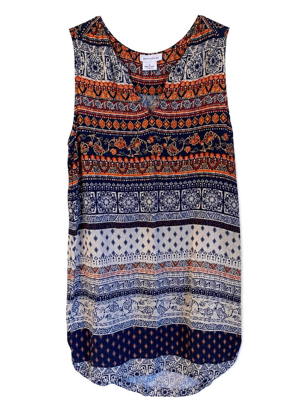BeachLunchLounge Boho Cover Up Large Elephant Print Rayon High Low Made India